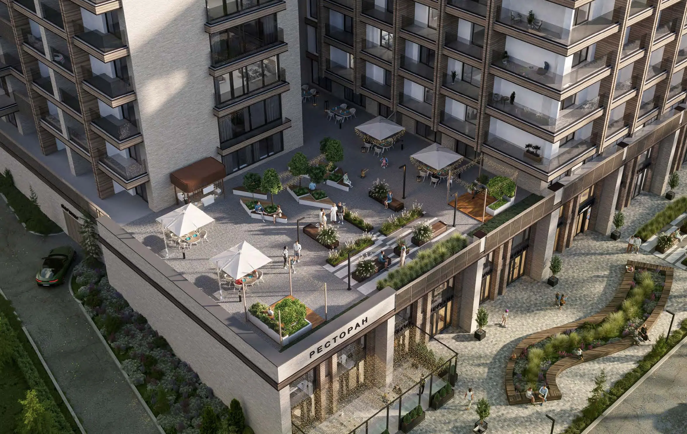 Ресторан и кафе на территории комплекса