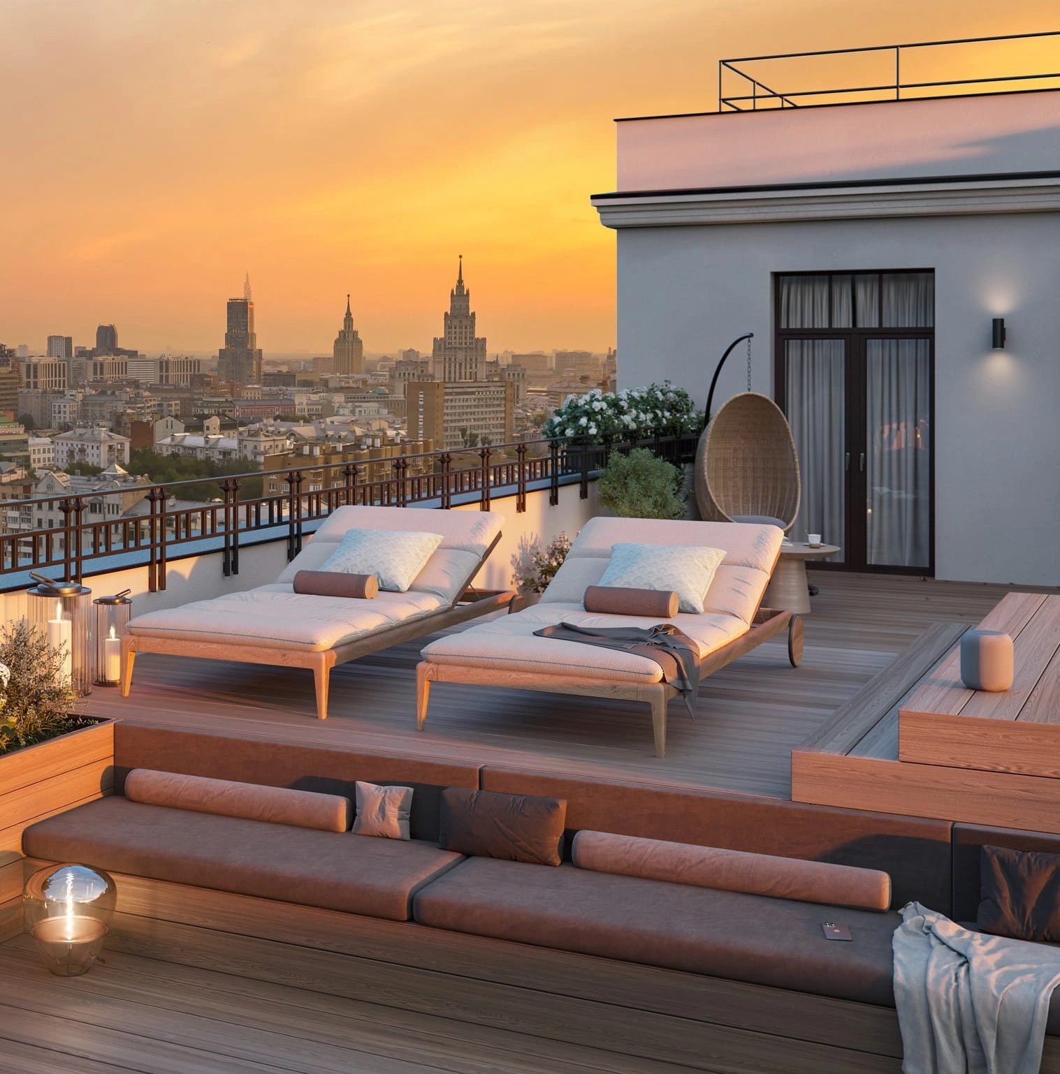 Двухэтажные пентхаусы с террасами