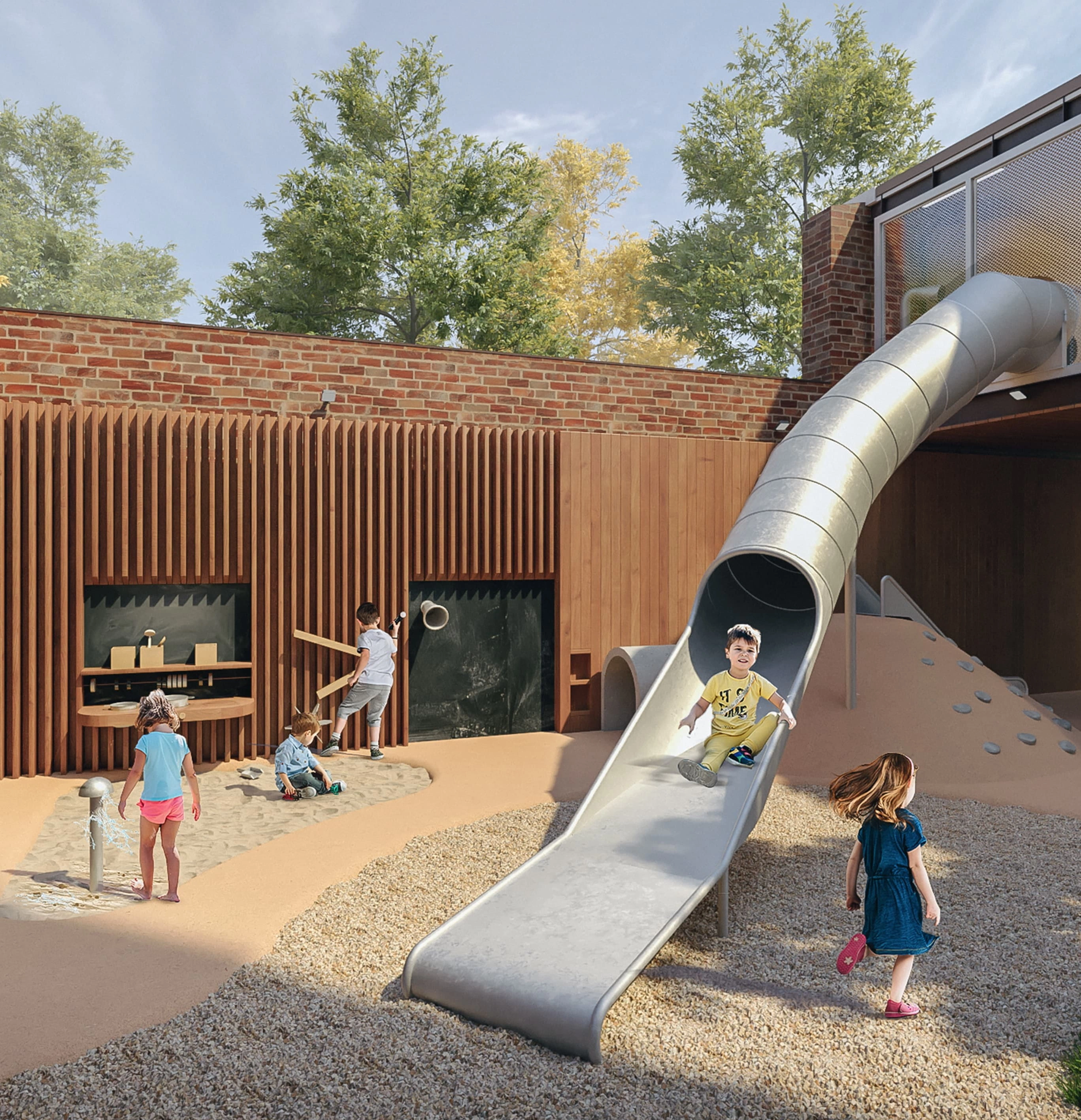 Игровая площадка и детская комната