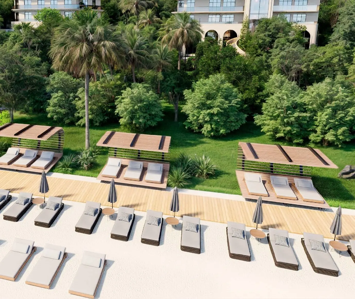 Собственный пляж 300 метров, для резидентов предусмотрен трансфер