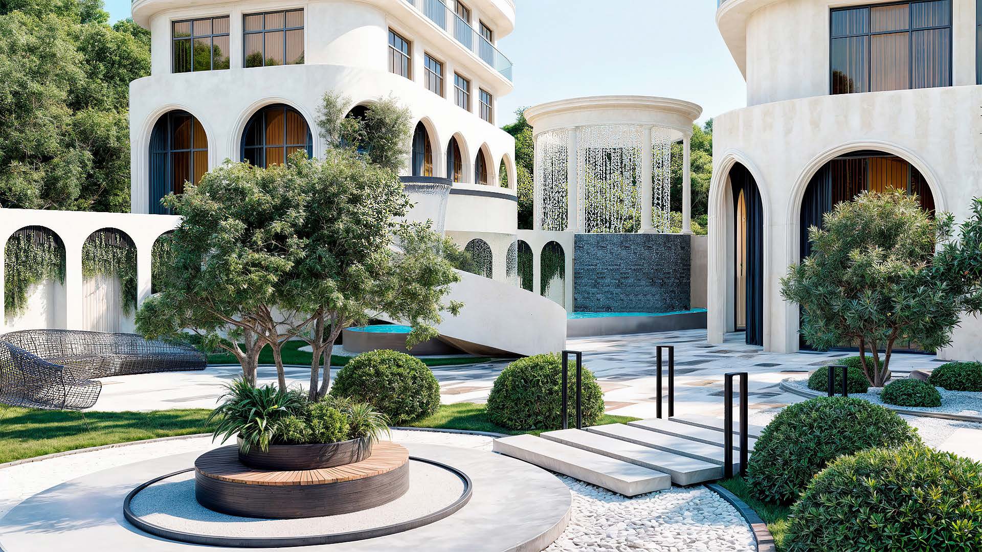 Уличные коворкинги, рабочие зоны, конференц-зал, уютная библиотека