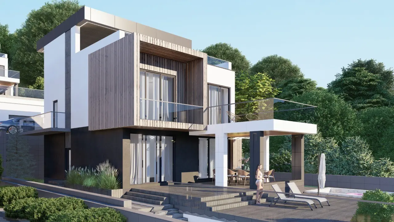 На каждом участке беседка с летней кухней и зоной BBQ