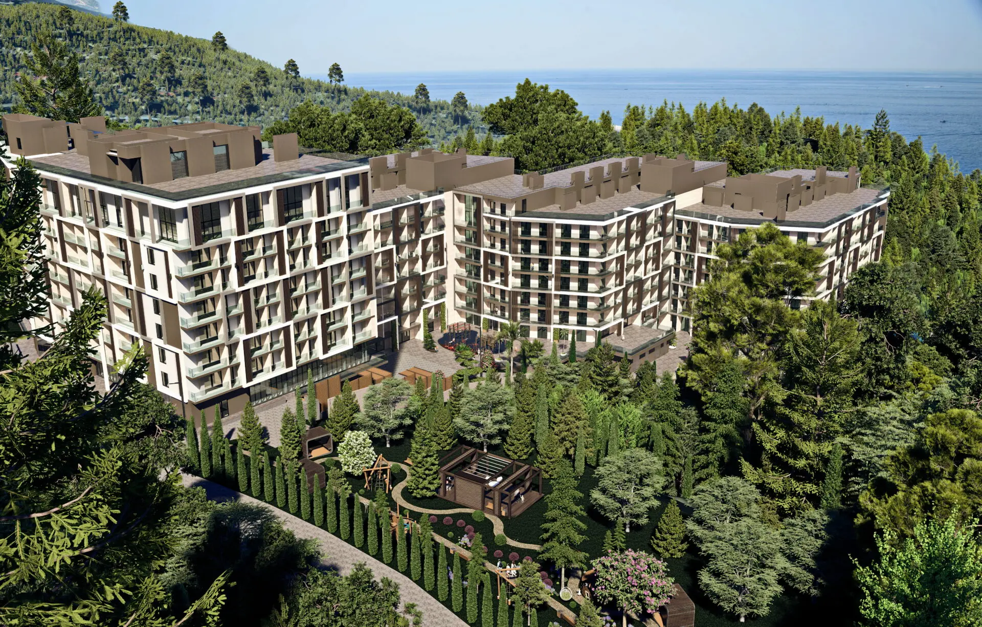 Хвойные леса и гора Ай-Петри