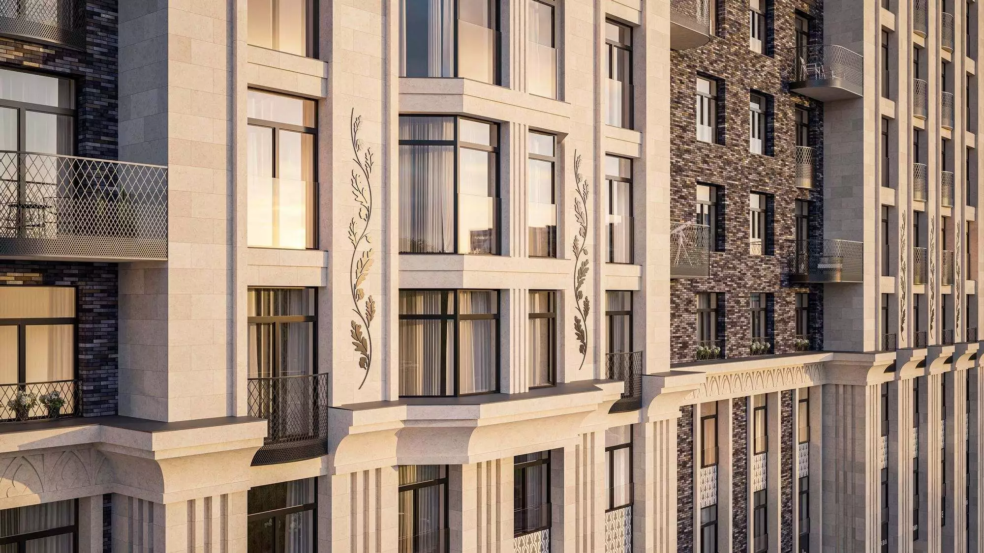 Дом выполнен в торжественном и изящном стиле ар-деко