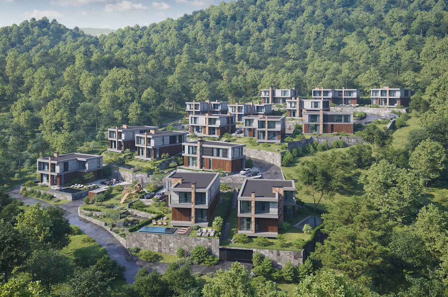 Посёлок расположен на высоте 240 метров над уровнем моря