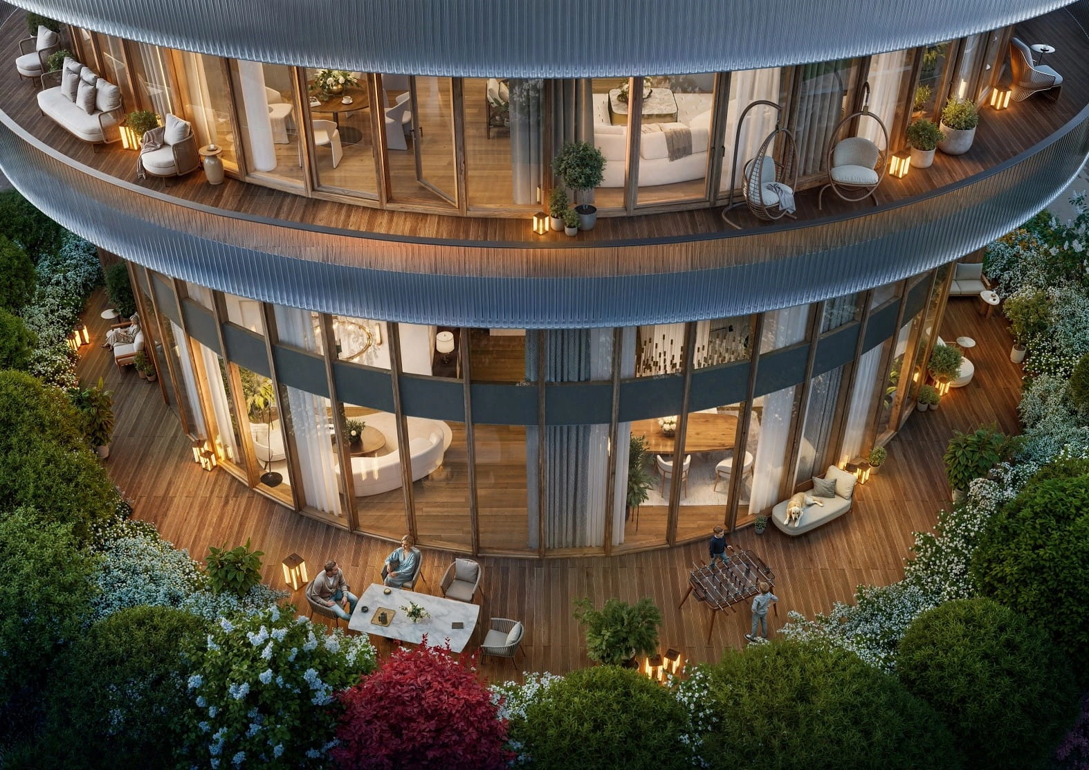 На этаже до четырёх квартир