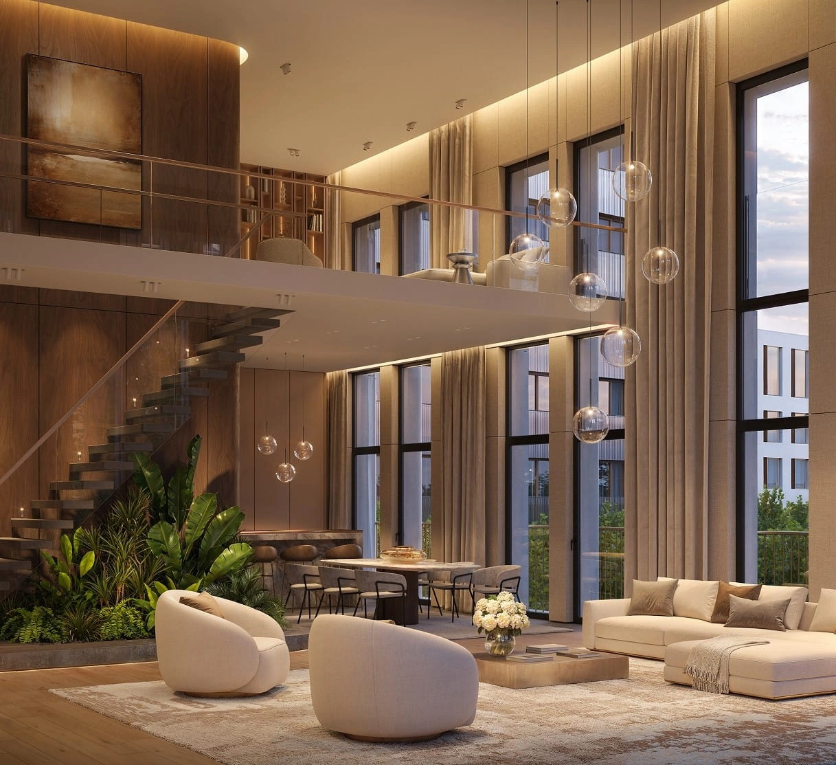 Двухэтажные ситихаусы, виллы