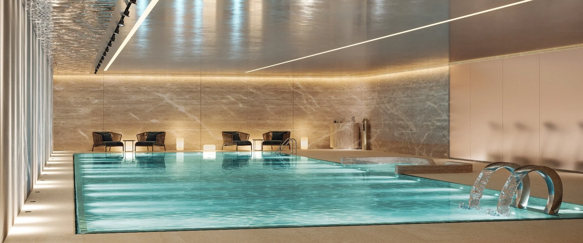 Фитнес только для жителей с 25-метровым бассейном и спа