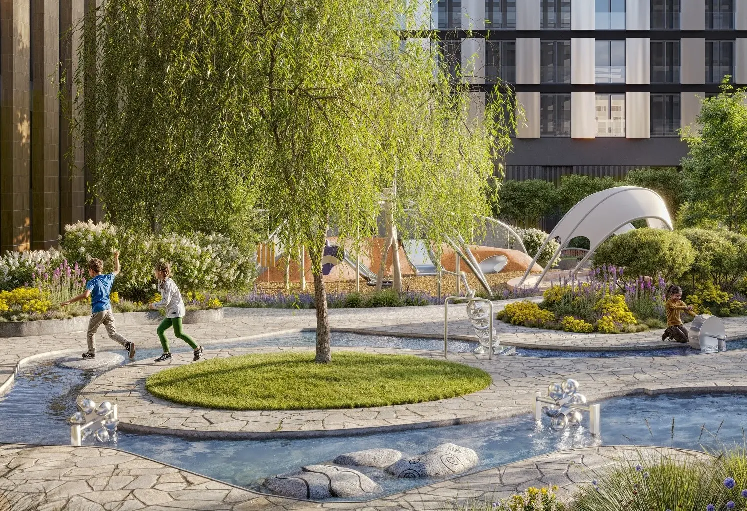 Всесезонный и двор-парк площадью 1,7 га