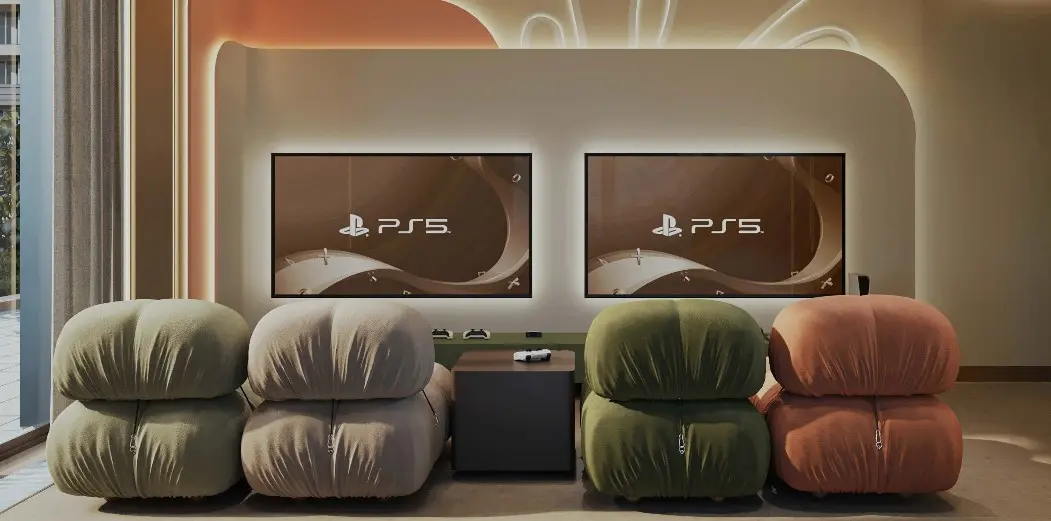 Просторный фитнес-центр на берегу моря, детский гордок, игровая зона, студия звукозаписи, кинотеатр