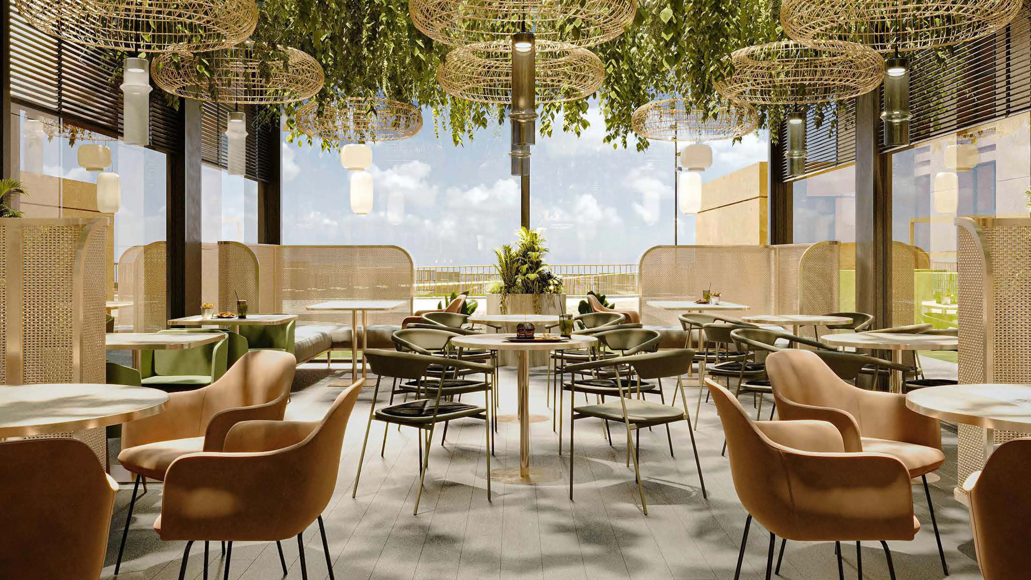 Рестораны высокой кухни, уютное кафе, лобби-бар