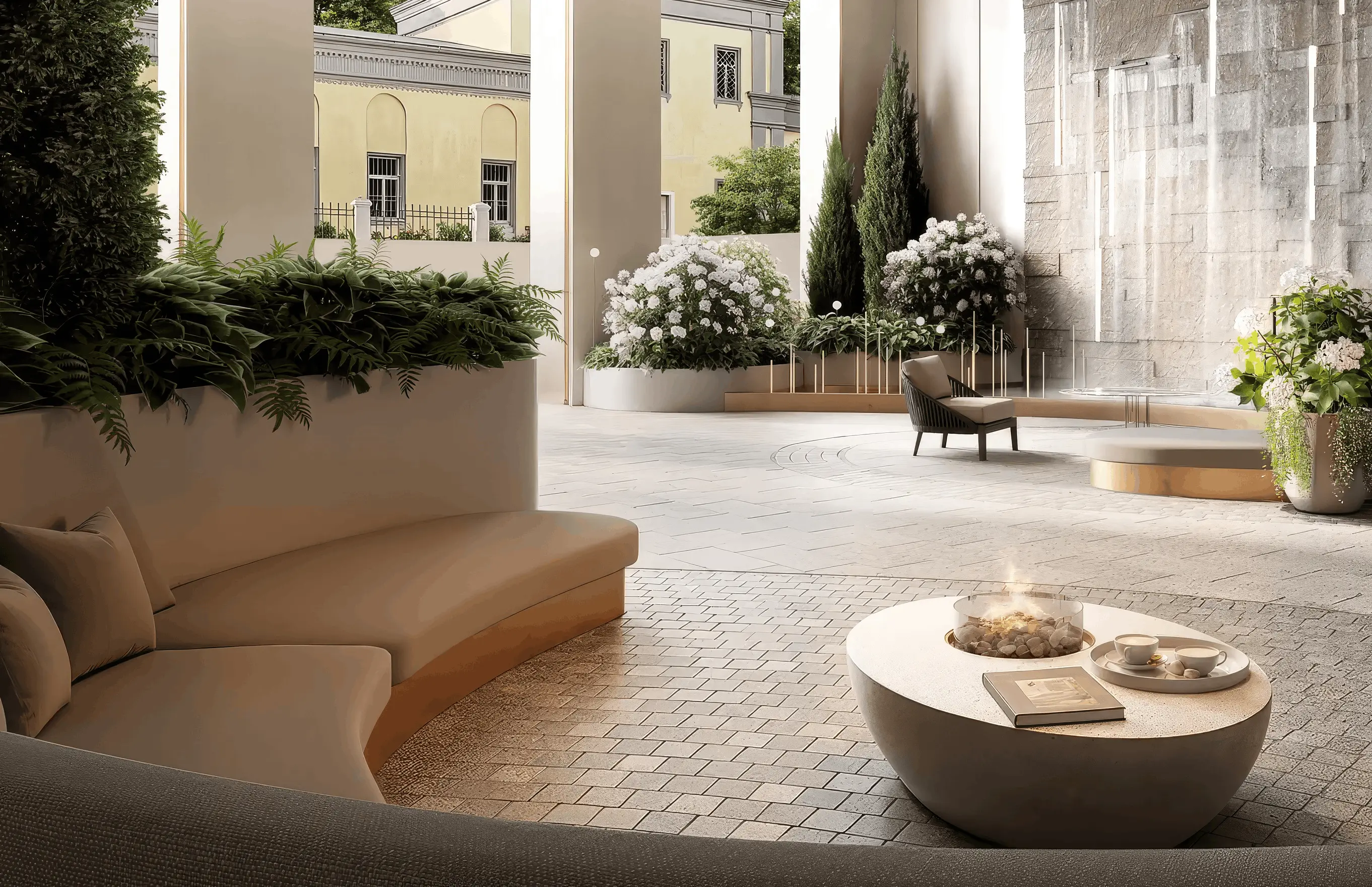 Камерный всесезонный двор-сад