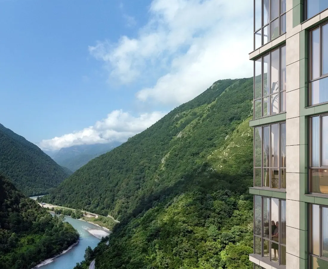 Вид на горы и реку