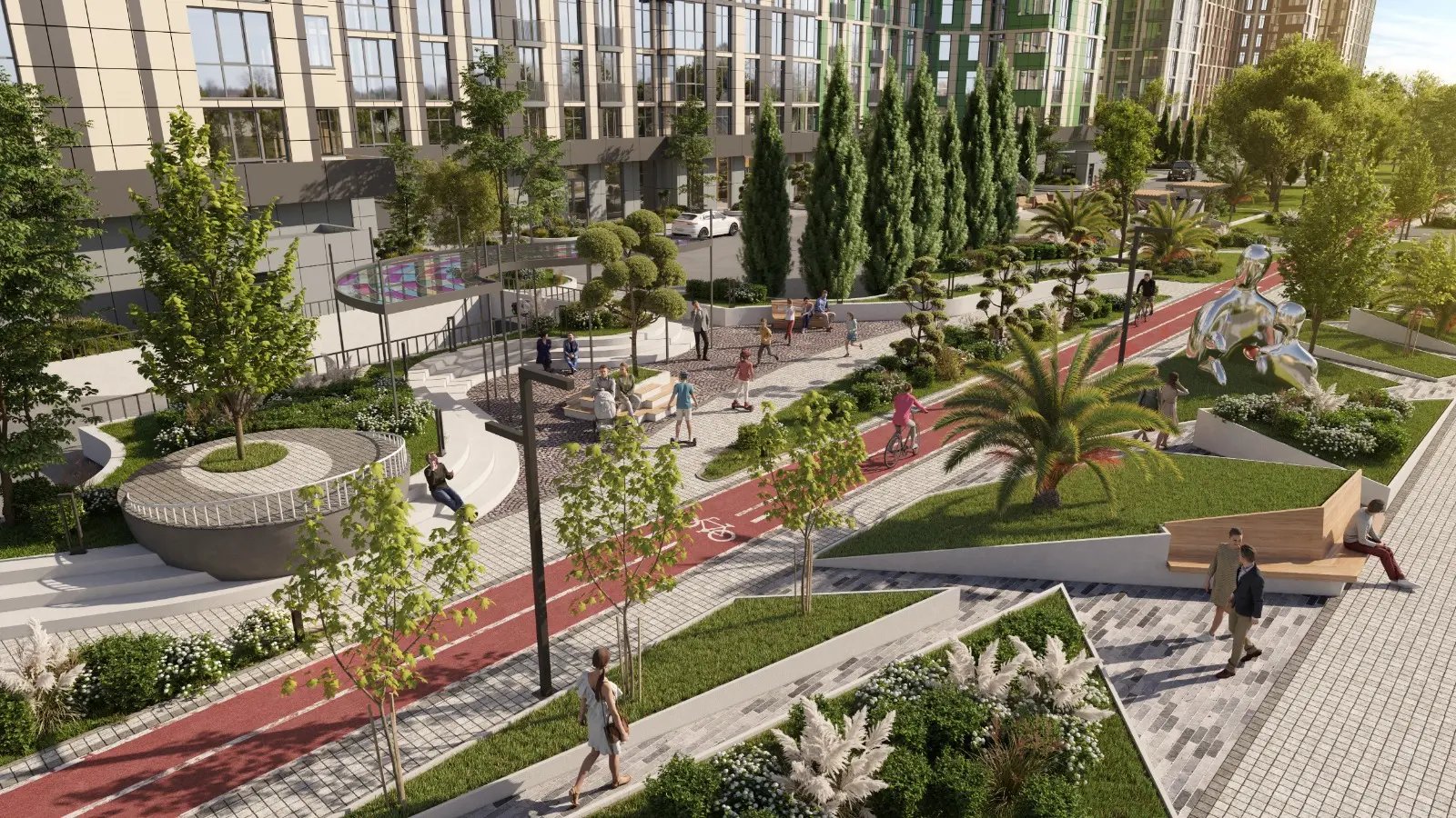 1,2 км прогулочной набережной с ресторанами, зона отдыха с барбекю