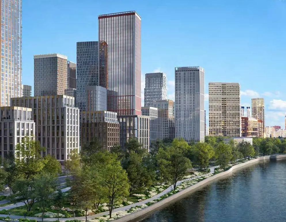 Прямой выход на благоустроенную набережную Москвы-реки