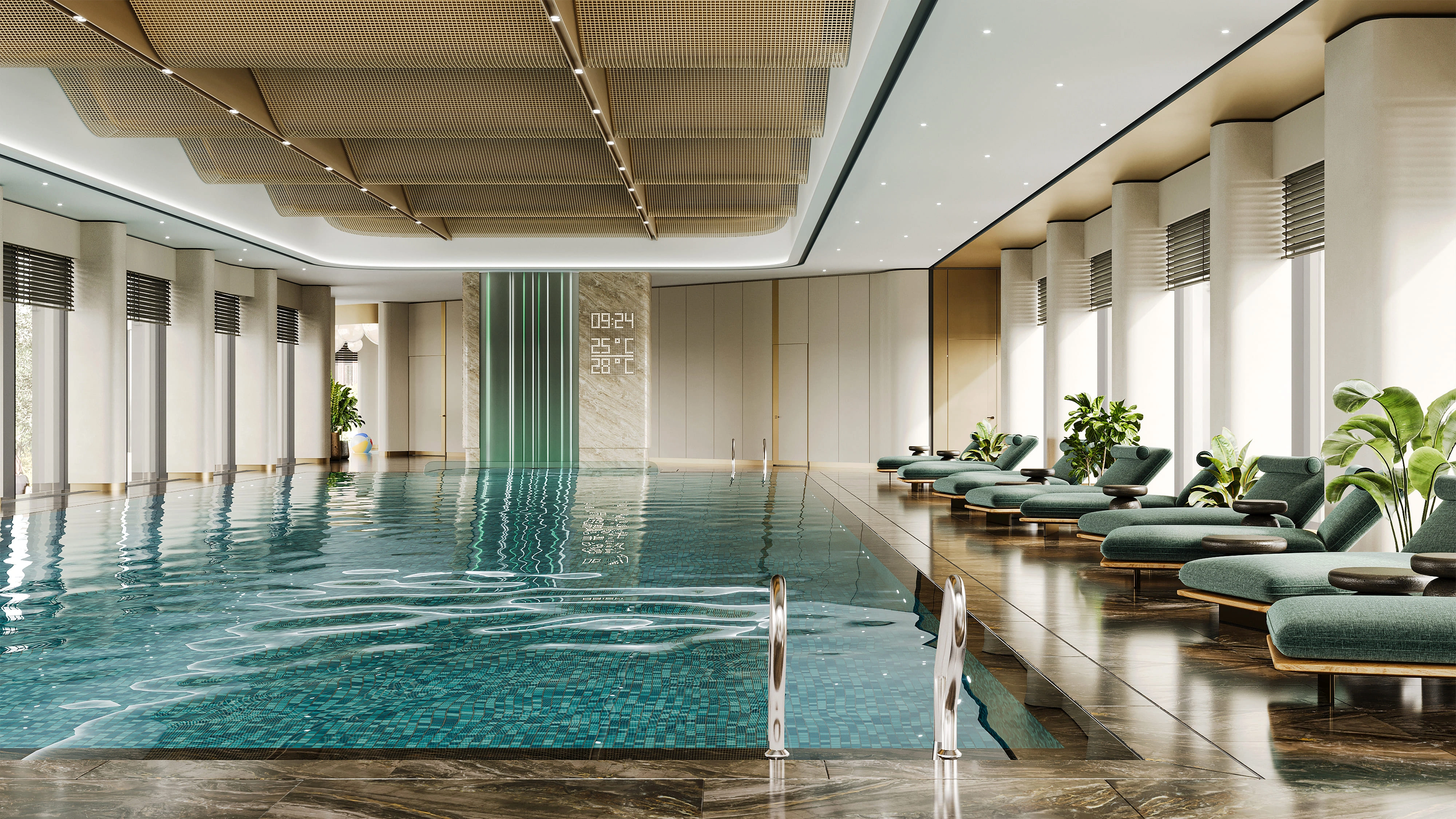 Фитнес с 25-метровым бассейном и зоной спа