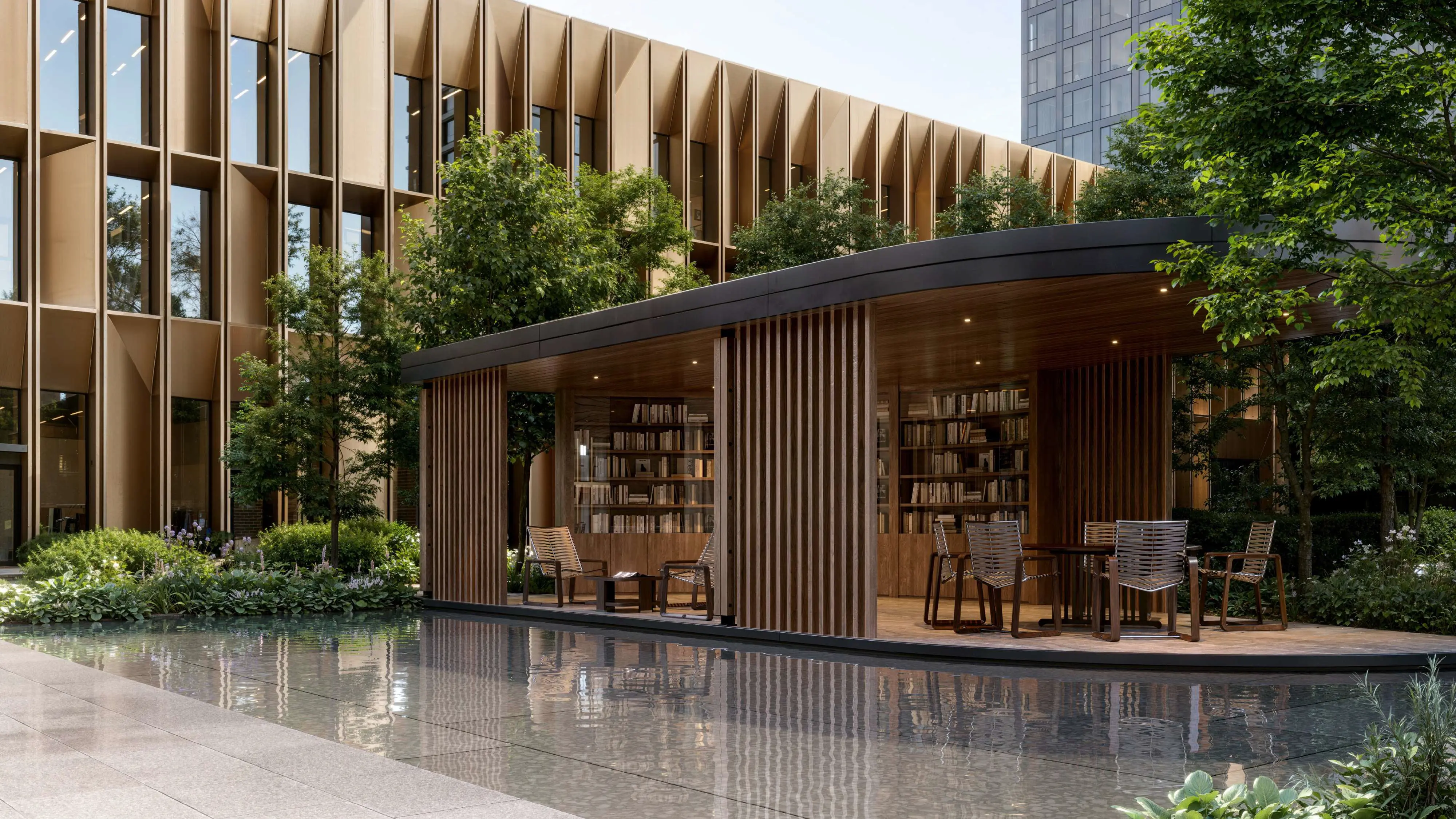 Навес у воды