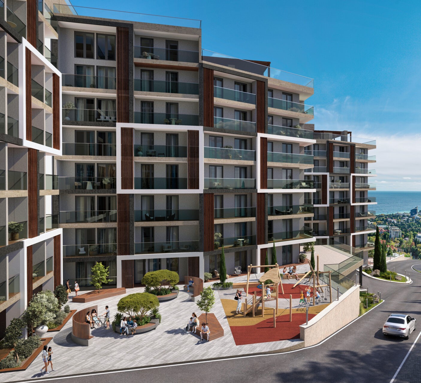 Детская и спортивная площадки