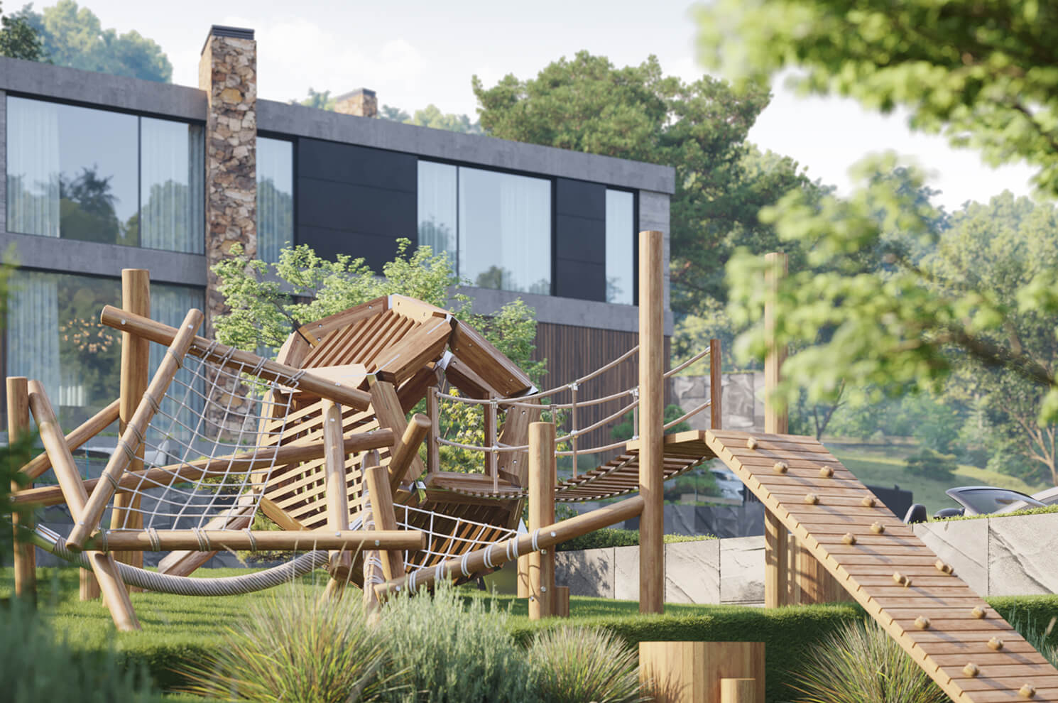 Детская площадка с видеонаблюдением