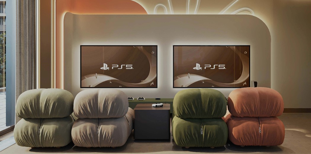 Просторный фитнес-центр на берегу моря,  детский гордок, игровая зона, студия звукозаписи, кинотеатр