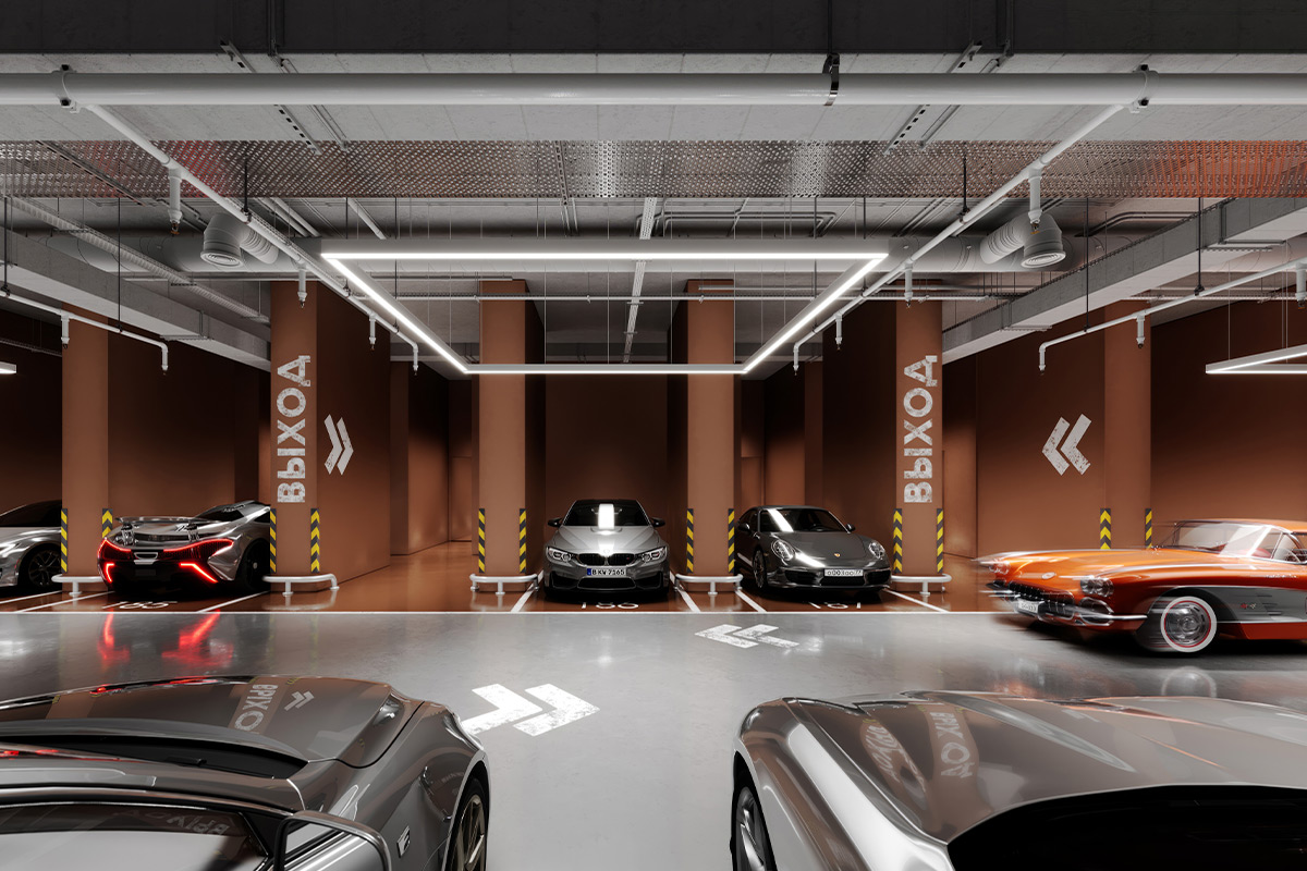 Подземный паркинг на 495 машиномест