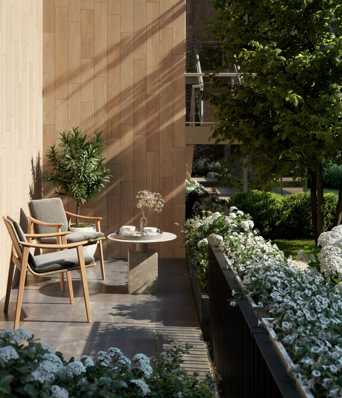 Квартиры с патио и террасами