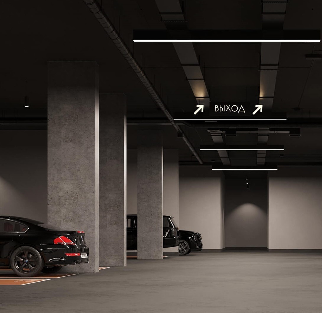 Двухуровневый подземный паркинг
